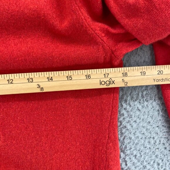 Ann Taylor Sweater Womens Medium Red Wool Blend Turtleneck Pullover Stretch Knit - Picture 8 of 10
